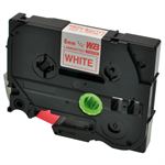 Whitebox 1x tasmy kompatyb. z Brother TZE-212, czerwony na bialym, 6mm x 8m
